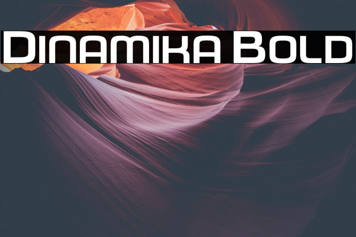 Dinamika Bold Font examples