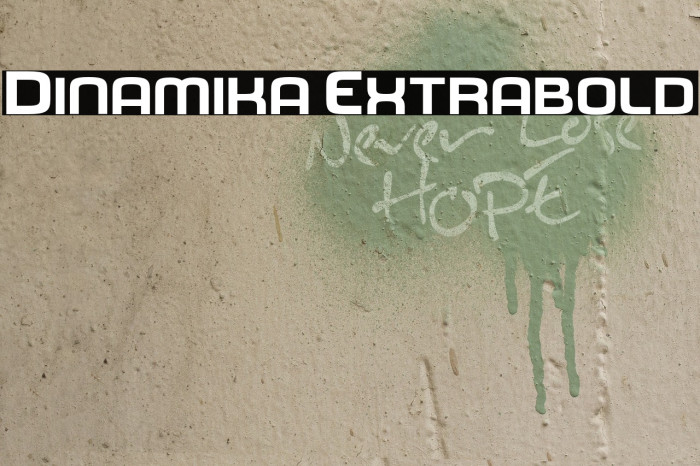 Dinamika Extrabold Font examples