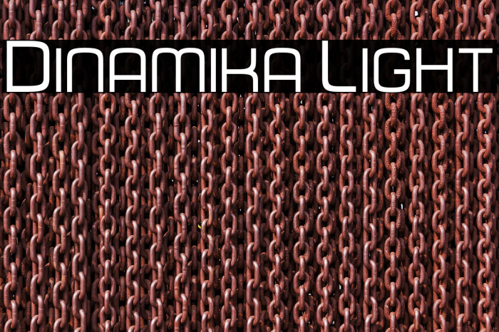 Dinamika Light Font examples