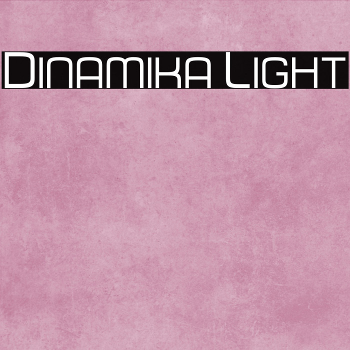 Dinamika Light Font examples