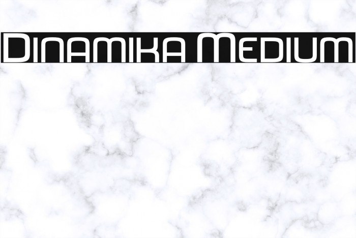 Dinamika Medium Font examples