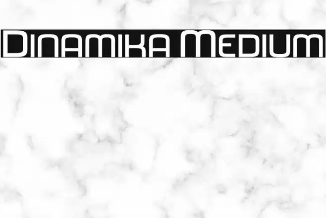 Dinamika Medium Font examples
