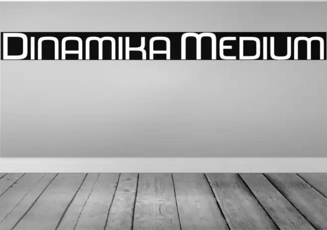 Dinamika Medium Font examples