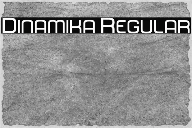 Dinamika Regular Font examples