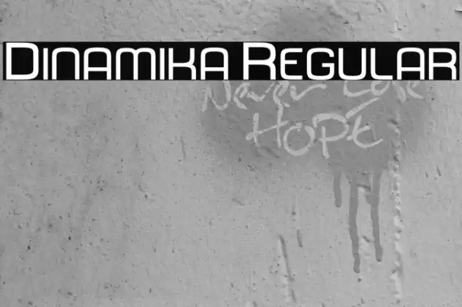 Dinamika Regular Font examples