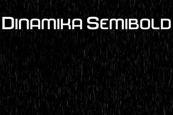 Dinamika Semibold फ़ॉन्ट examples