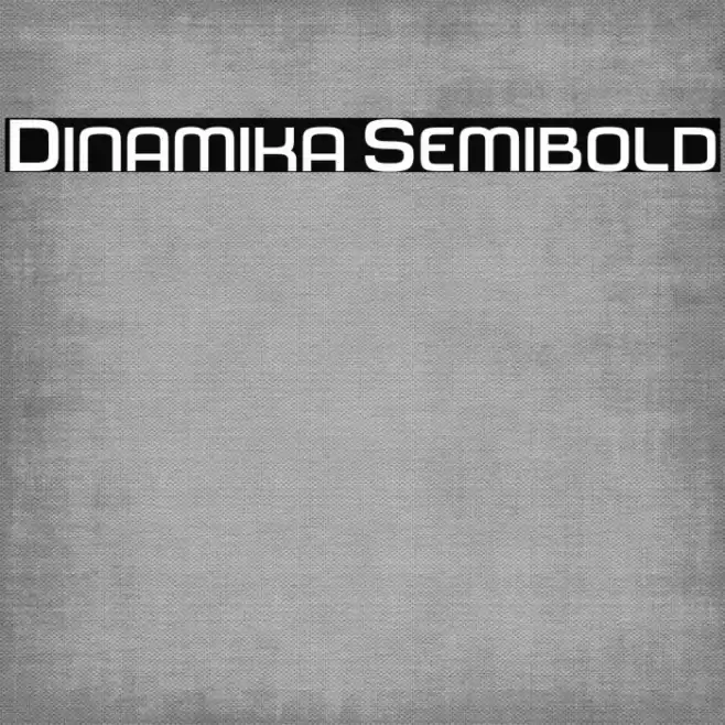 Dinamika Semibold फ़ॉन्ट examples