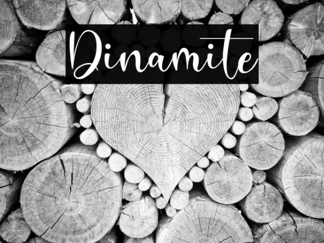 Dinamite Font examples