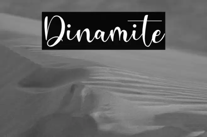 Dinamite Font examples