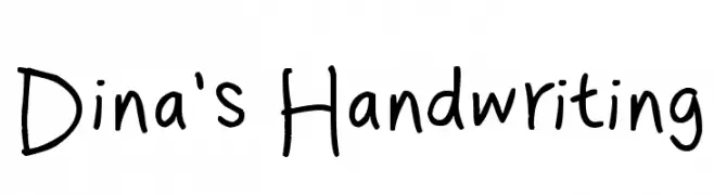 Dina's Handwriting  Frei Schriftart Herunterladen