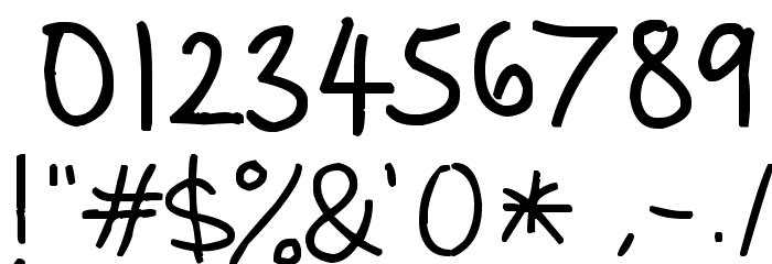 Dina's Handwriting Font OTHER CHARS
