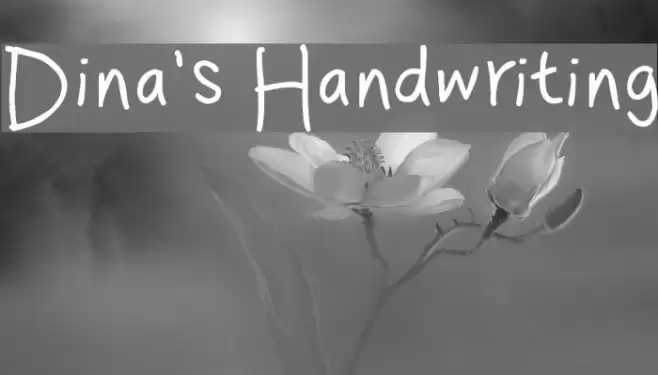 Dina's Handwriting  examples