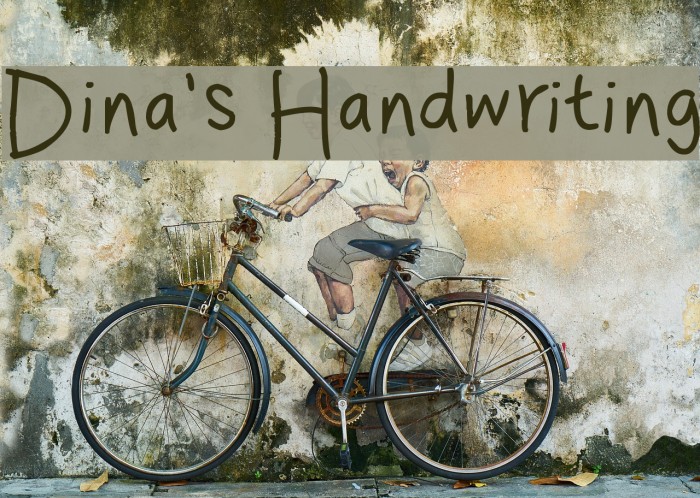 Dina's Handwriting Font examples