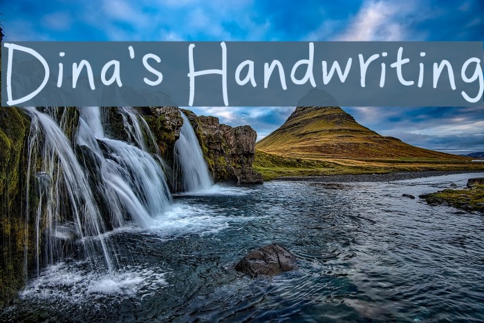 Dina's Handwriting Font examples
