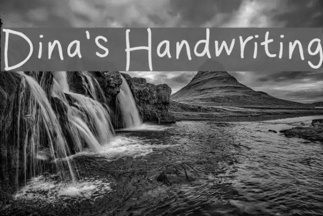 Dina's Handwriting  examples