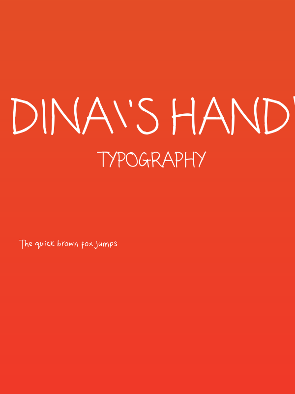 Dina's Handwriting Poster