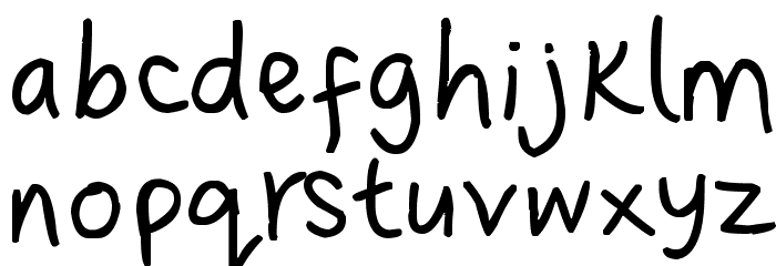 Dina's Handwriting Font LOWERCASE
