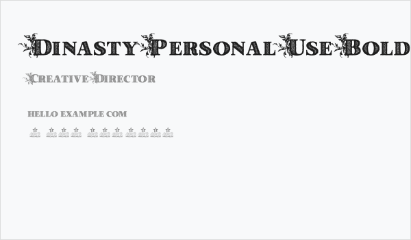 Dinasty Personal Use Bold Business Card