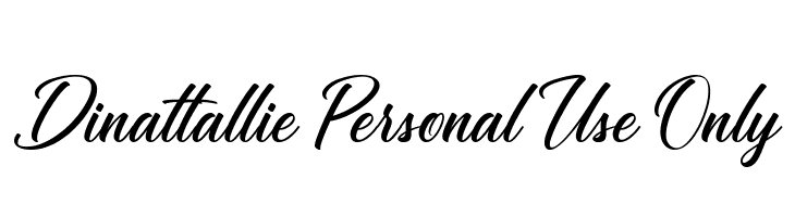 Dinattallie Personal Use Only  Скачать бесплатные шрифты