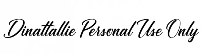 Dinattallie Personal Use Only  Frei Schriftart Herunterladen