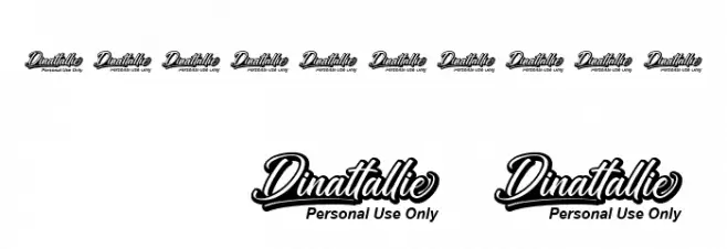 Dinattallie Personal Use Only Font OTHER CHARS