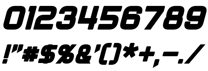 Diner Bold Italic Font OTHER CHARS