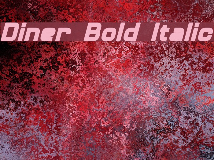 Diner Bold Italic Font examples
