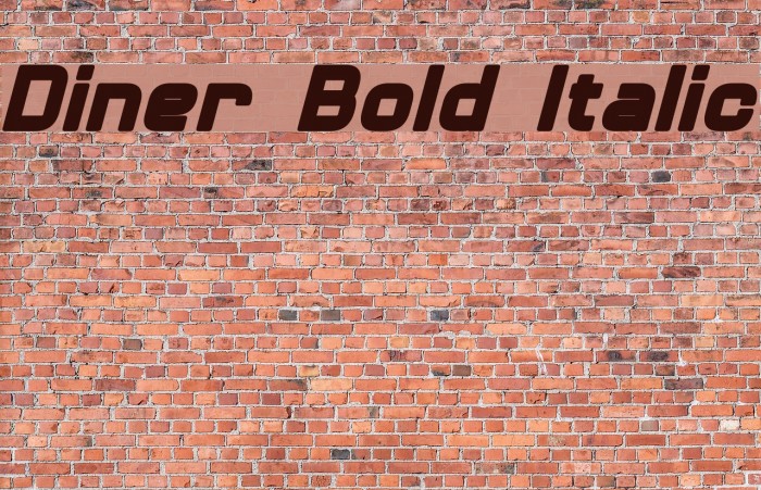 Diner Bold Italic Font examples