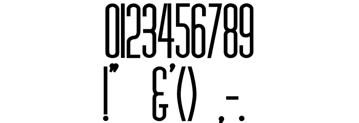 Diner-Fatt フォント その他の文字