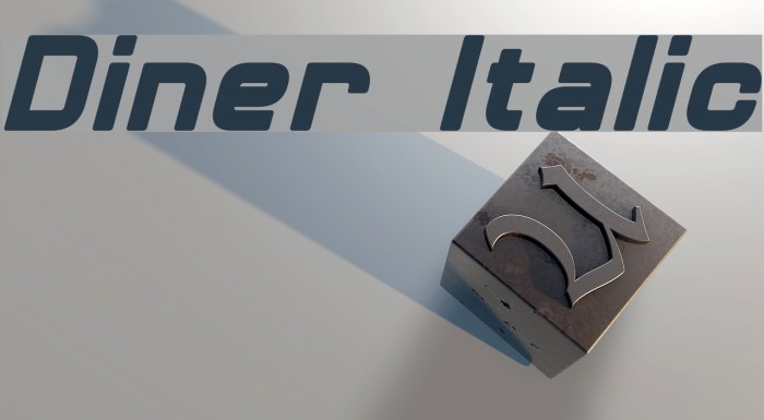 Diner Italic Font examples