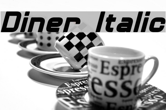 Diner Italic Font examples