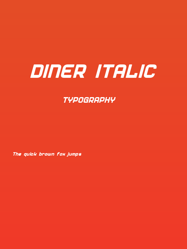 Diner Italic Poster