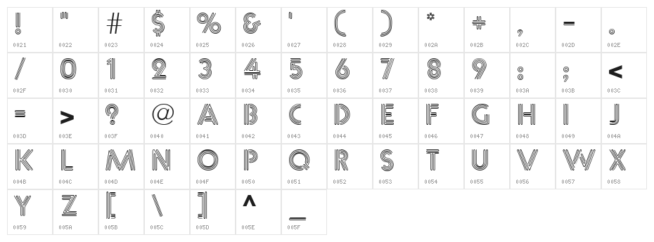 Diner  Normal Character Map