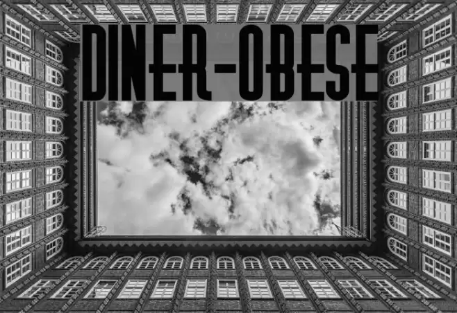Diner-Obese Font examples
