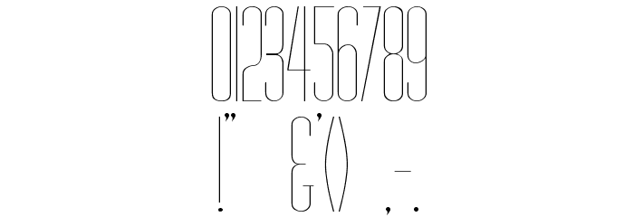 Diner-Skinny Font OTHER CHARS