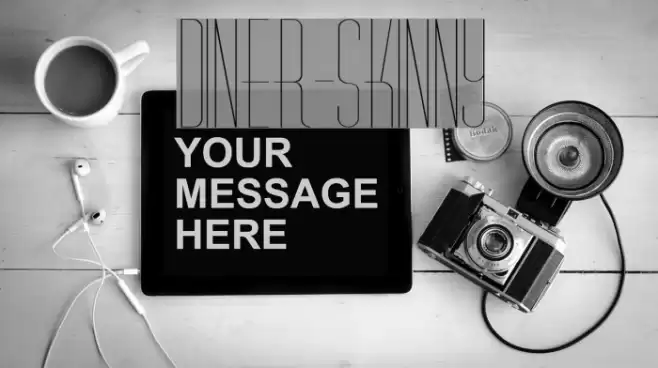 Diner-Skinny Font examples