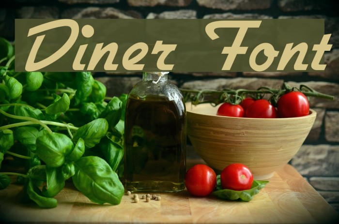 Diner フォント examples
