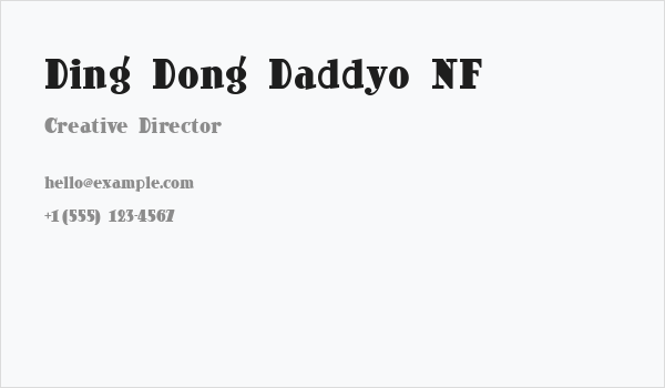 Ding Dong Daddyo NF Business Card