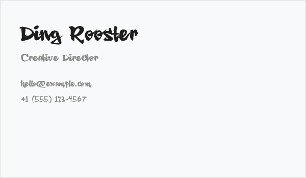 Ding Rooster Business Card