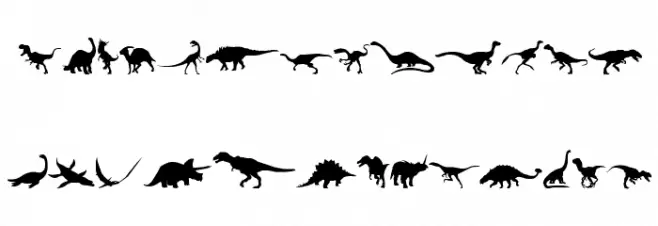 Ding-o-saurs फ़ॉन्ट लोअरकेस