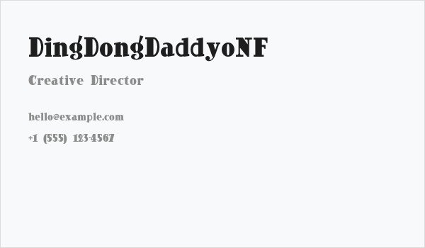 DingDongDaddyoNF Business Card