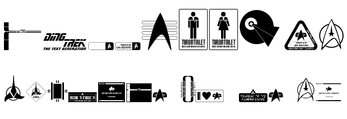 DingTrek Font OTHER CHARS