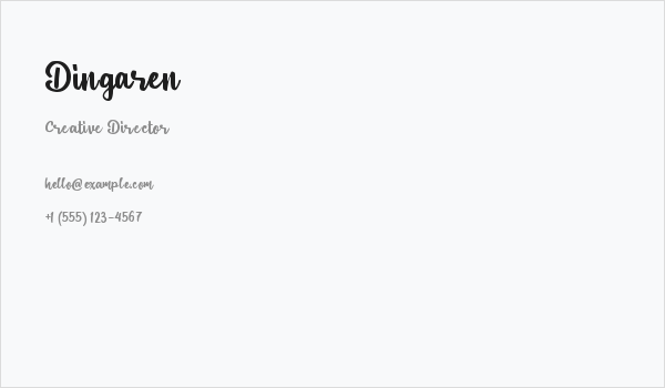 Dingaren Business Card