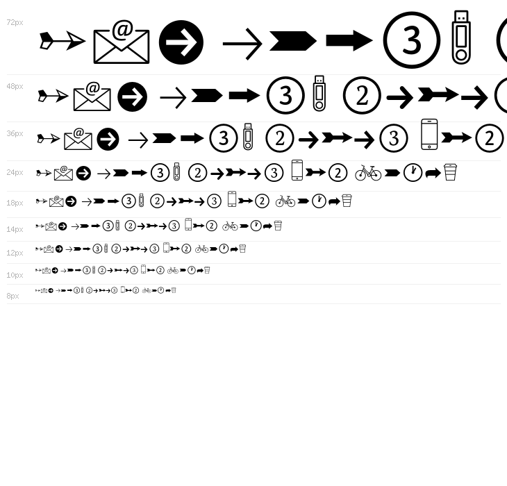 Dingbats2SamplerOT Waterfall