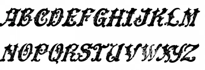 DinglE HuckleberrY Italic फ़ॉन्ट अपरकेस