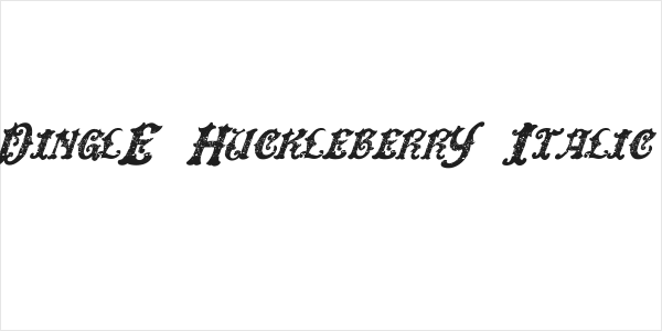 DinglE HuckleberrY Italic Logo