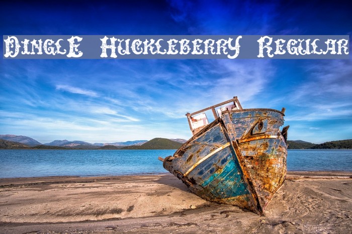 DinglE HuckleberrY Regular Font examples