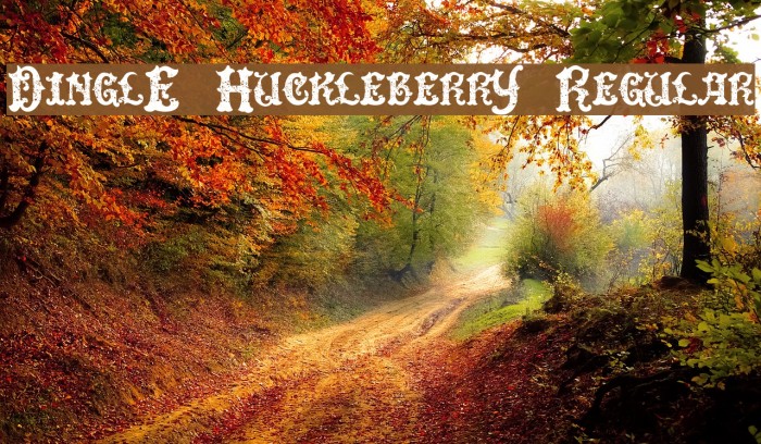 DinglE HuckleberrY Regular Font examples