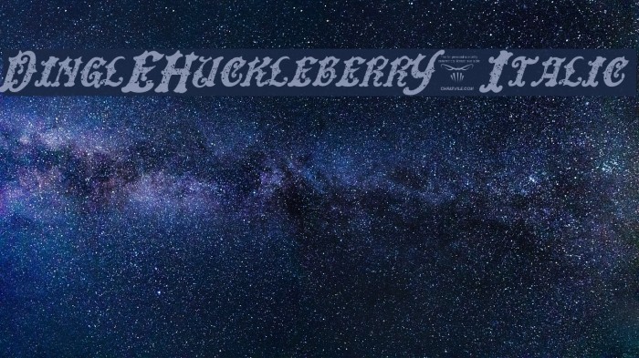 DinglEHuckleberrY-Italic Font examples