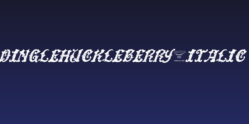 DinglEHuckleberrY-Italic Social Header